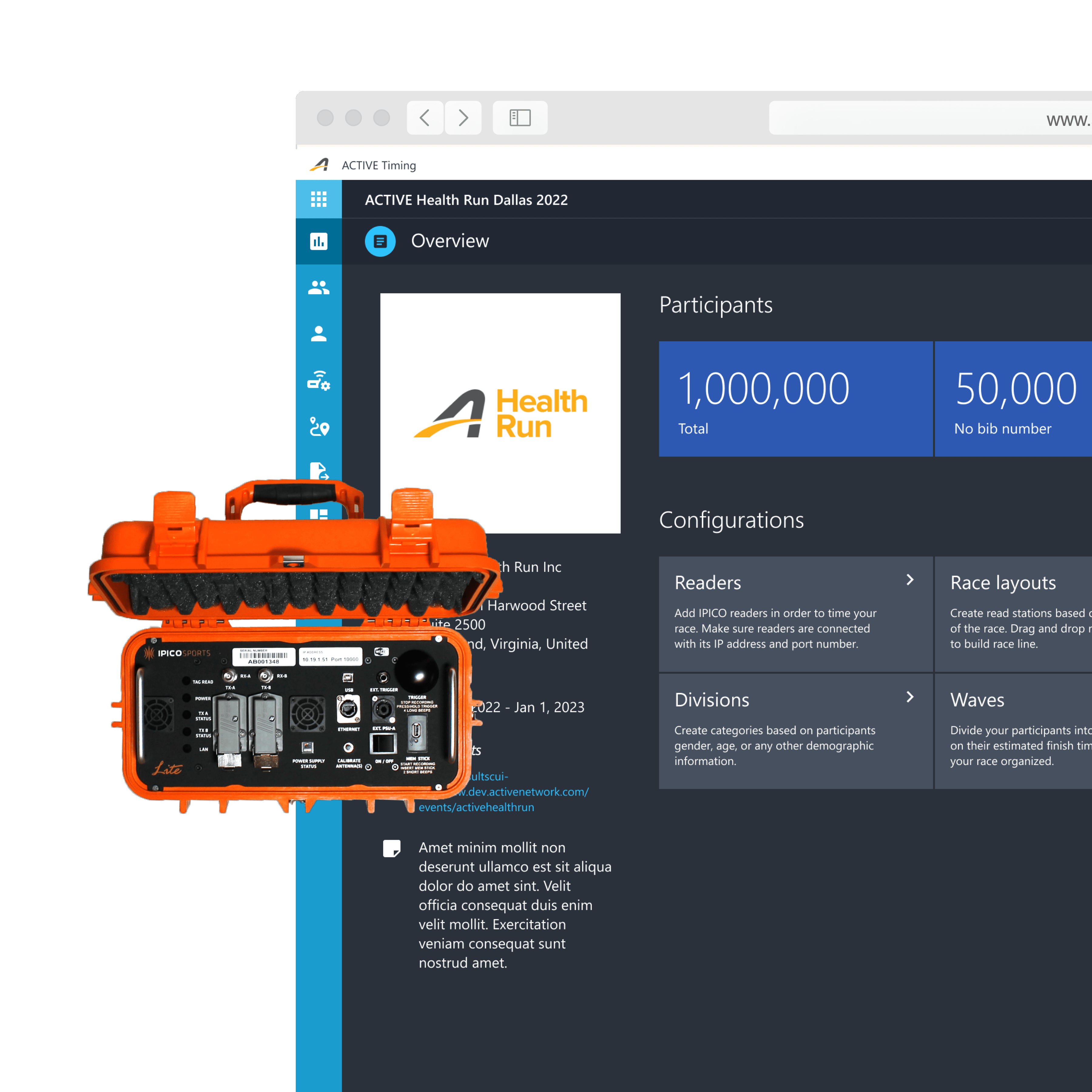 lite reader and active timing
